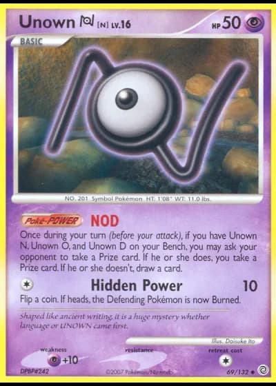 Unown N #69/132 — Secret Wonders