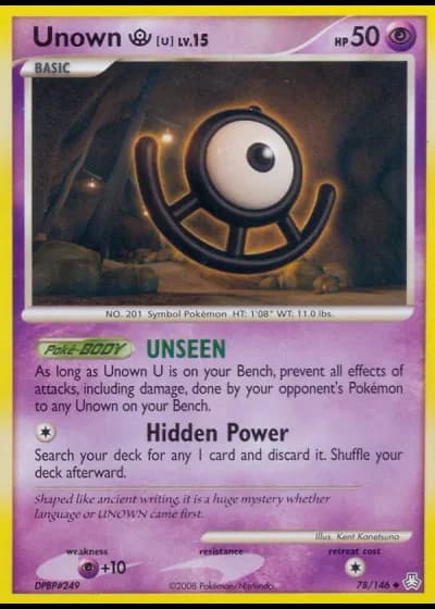 Unown U #78/146 — Il Risveglio dei Miti