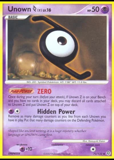 Unown Z #72/132 — Prodigi Segreti