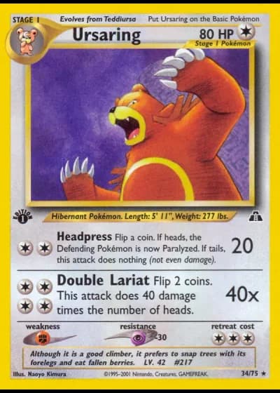 Ursaring #34/75 — Neo Discovery
