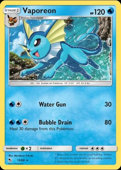 Vaporeon #18/68 — Hidden Fates