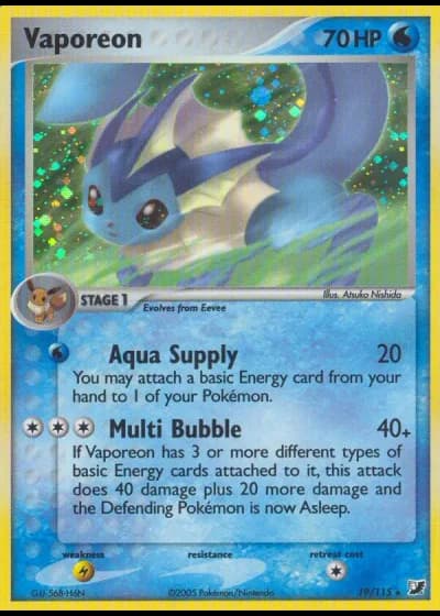 Vaporeon #19/115 — EX Forze Segrete