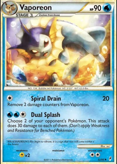 Vaporeon #52/95 — Call of Legends