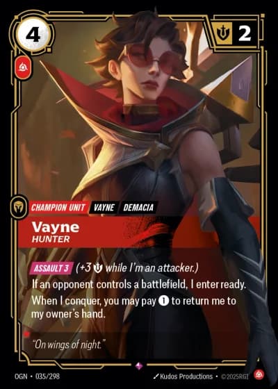 Vayne, Hunter #035/352 — Origins