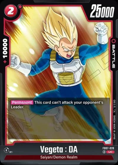 Vegeta : DA  FB07-020 — Wish for Shenron (FB07)