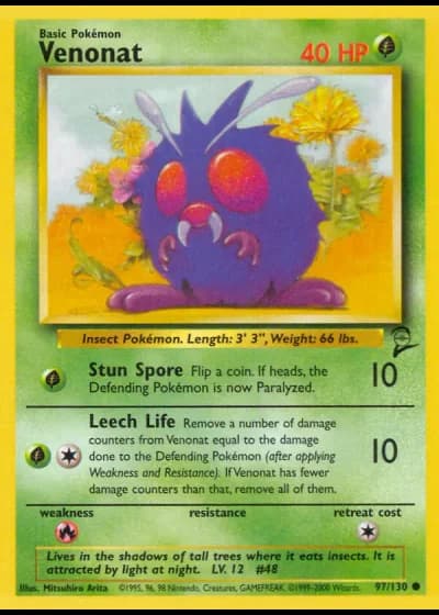 Venonat #97/130 — Base Set 2