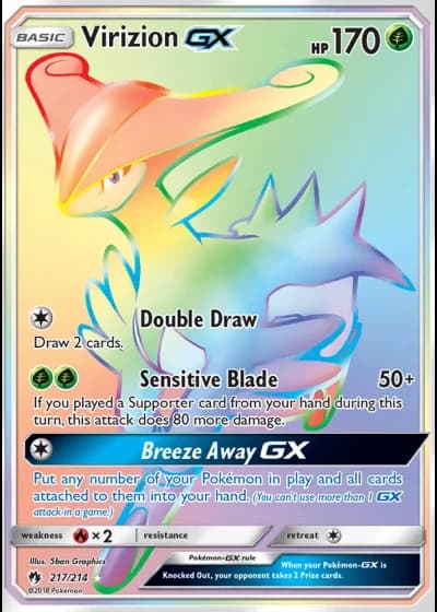 Virizion GX #217/214 — Lost Thunder