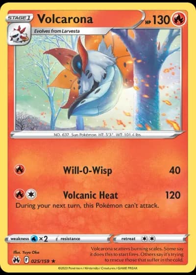 Volcarona #025/159 — Crown Zenith