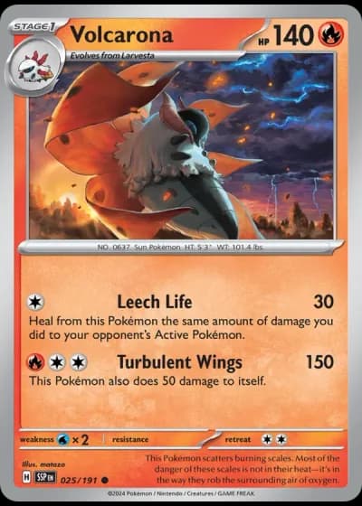 Volcarona #025/191 — Surging Sparks