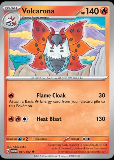Volcarona #041/197 — Obsidian Flames
