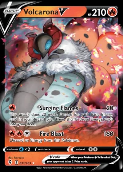 Volcarona V #21/203 — Evolving Skies