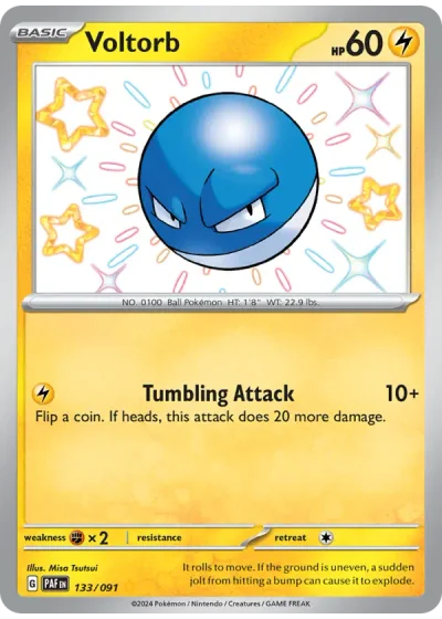 Voltorb #133/91 — Paldean Fates