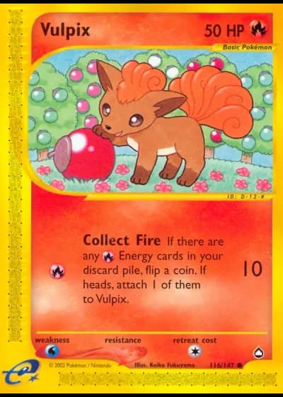Vulpix #116/147 — Aquapolis