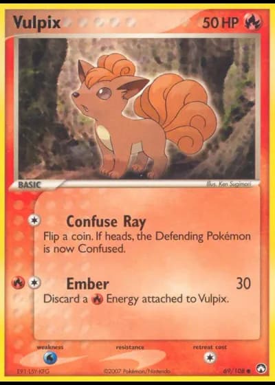 Vulpix #69/108 — EX Power Keepers