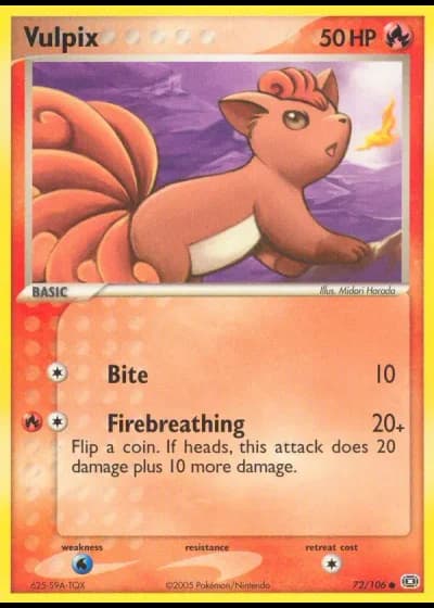 Vulpix #72/106 — Emerald