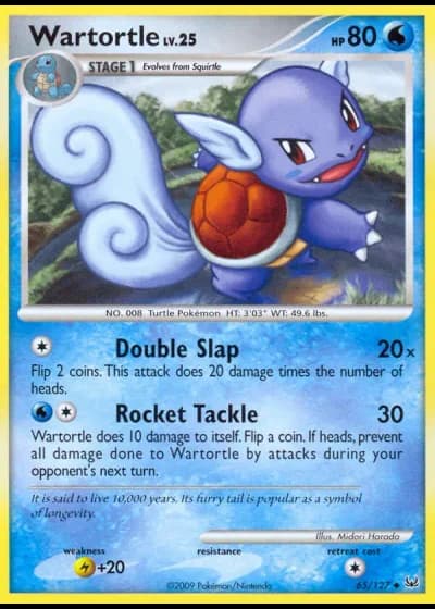 Wartortle #65/127 — Platinum