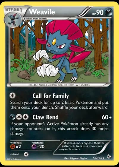 Weavile #52/106 — Flashfire