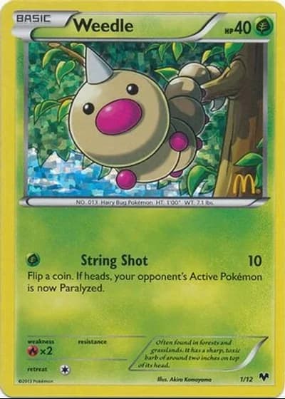 Weedle #1/12 — McDonald's Collection 2014