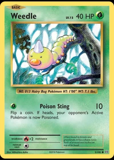 Weedle #5/108 — Evolutions