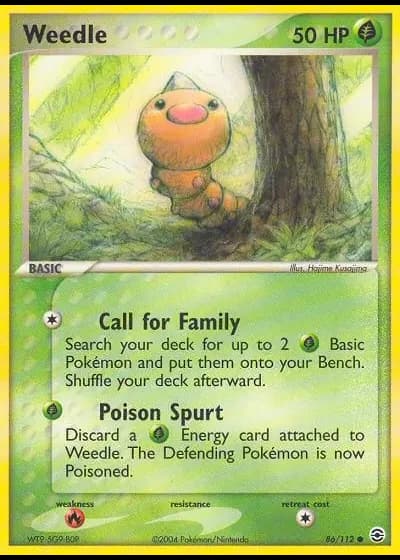Weedle #86/112 — EX RossoFuoco e VerdeFoglia