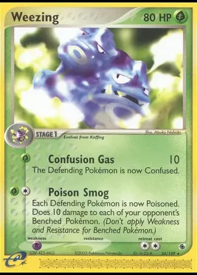 Weezing #24/109 — EX Rubino & Zaffiro