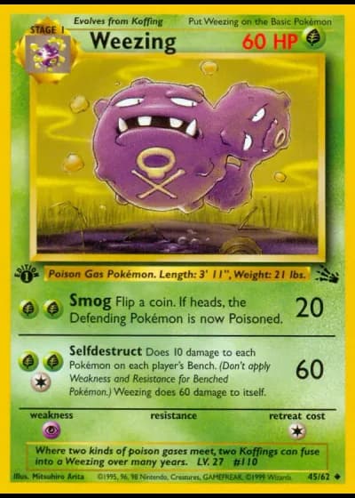 Weezing #45/62 — Fossil