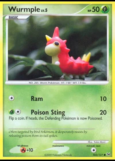 Wurmple #103/127 — Platino