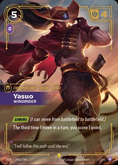 Yasuo, Windrider #205a/352 — Origins