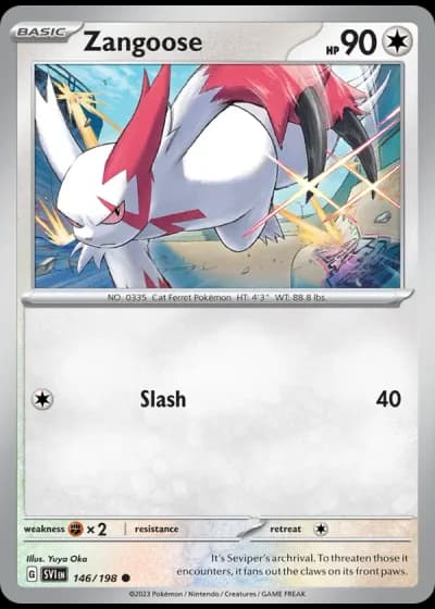 Zangoose #146/198 — Scarlet & Violet