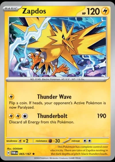 Zapdos #065/167 — Twilight Masquerade
