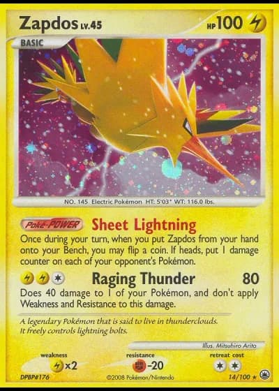 Zapdos #14/100 — Majestic Dawn