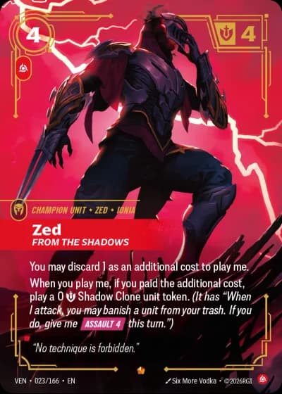 Zed, From the Shadows #023/248 — Vendetta