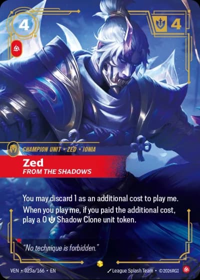 Zed, From the Shadows #023a/248 — Vendetta
