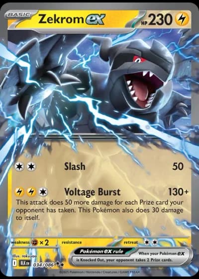 Zekrom ex #034/86 — Black Bolt