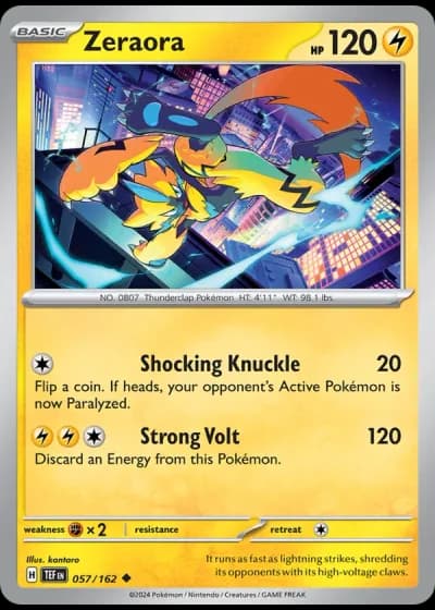 Zeraora #057/162 — Temporal Forces
