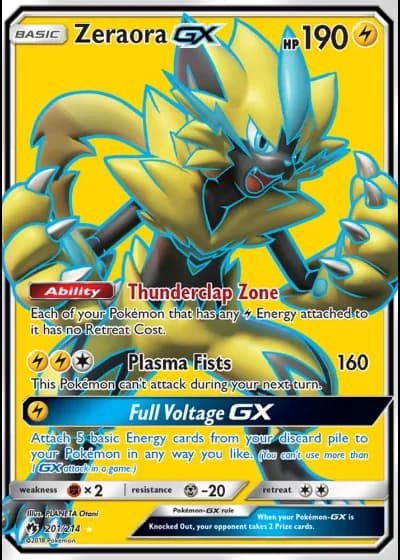Zeraora GX #201/214 — Lost Thunder
