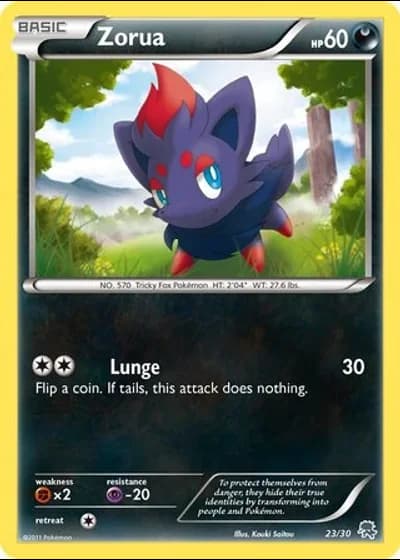 Zorua #23/30 — BW trainer Kit (Zoroark)
