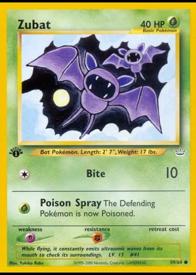 Zubat (1. Edition) #59/64 — Neo Revelation (1. Edition)