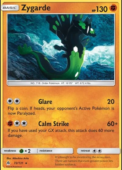 Zygarde #72/131 — Forbidden Light