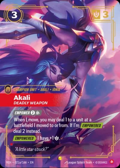 Akali, Deadly Weapon #021a/248 — Vendetta