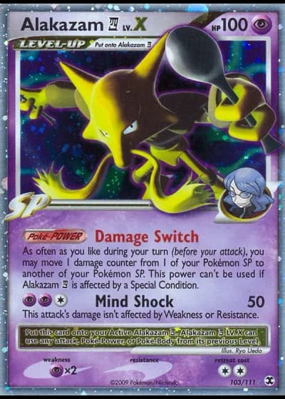 Alakazam 4 LV.X #103/111 — Rising Rivals