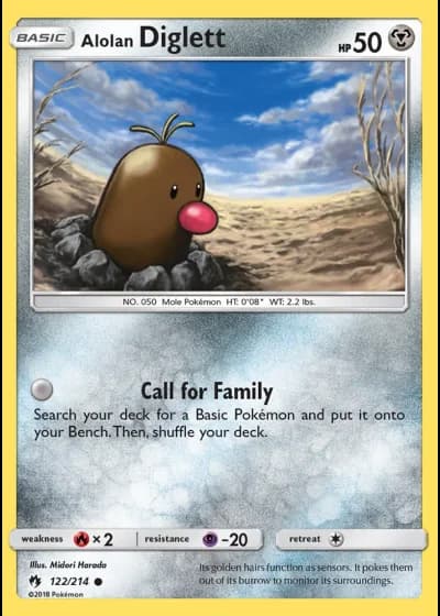 Alolan Diglett #122/214 — Lost Thunder