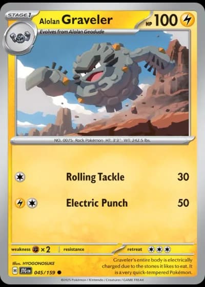 Alolan Graveler #045/159 — Journey Together