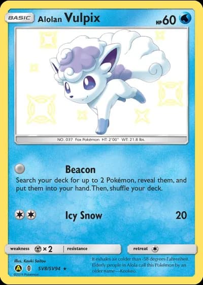 Alolan Vulpix SV8/94 — Shiny Vault (Hidden Fates)