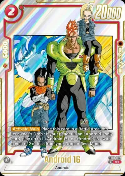Android 16 (Alternative Art) SB01-002 — Manga Booster 01 (SB01)