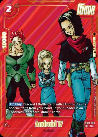 Android 17 (Alternative Art) SB01-003 — Manga Booster 01 (SB01)
