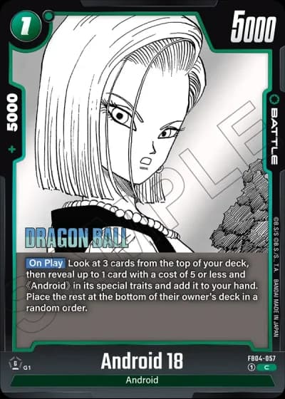 Android 18 SB02-057 — Manga Booster 02 (SB02)