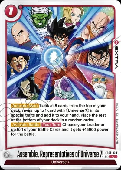 Assemble, Representatives of Universe 7! FB01-030 — Awakened Pulse (FB01)
