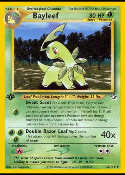 Bayleef (1st Edition) #29/111 — Neo Genesis (1st Edition)