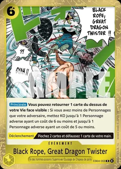 Black Rope, Great Dragon Twister (EB04-059) — Aventure sur l'Île de Dieu (OP15-EB04)